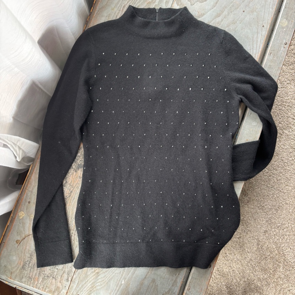 Kinross black cashmere sweater | size small